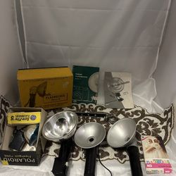 Kodak flasholder Lot Includes Polaroid Flashgun Vintage 