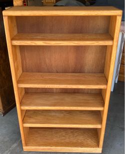 5 Tier Oak Bookcase