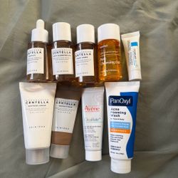 Skin1004 Centella skincare set with PanOxyl acne foaming wash #centella #acne #larocheposay
