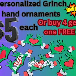 3d Printed Grinch Ornaments 