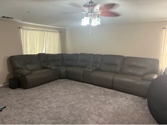 Leather Reclining Sectional