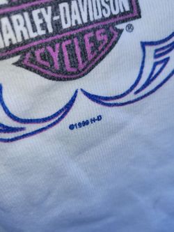 Vintage 1999 Beaumont , tx , Harley Davidson Women’s Biker Long Sleeve &KDQ