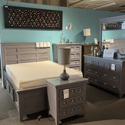 Grey 4PC Full bedroom set