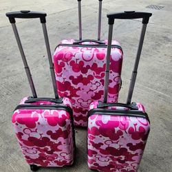 Disney Minnie Mouse Pink Luggage Set