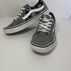 Vans Sk8-Low Paisley Gray True White Sneakers, Men's 6 