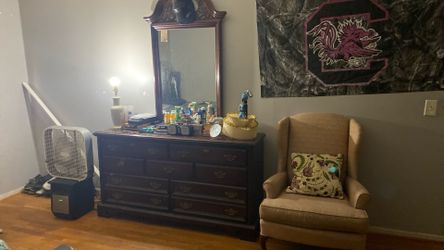 View Dresser With Large Standup Mirror