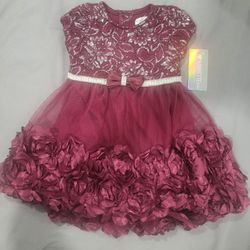 Babygirl Burgundy Dress 