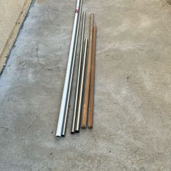 96” Chrome Heavy Duty. Closet Pole. 6pc