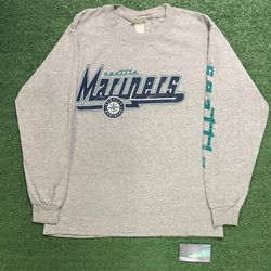 Vintage 1990s Seattle Mariners grey Longsleeve tee