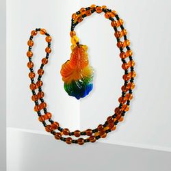 Goldfish Crystal Pendant Necklace 