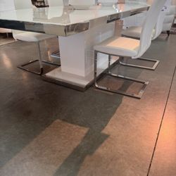 Large White Dining Table 94’ Heavy Duty