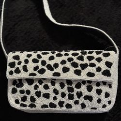 Viral Beaded Purse , America & Beyond , Dalmatian Print,  (Louis Vuitton , Gucci, Saint Laurent, Christian Dior) 