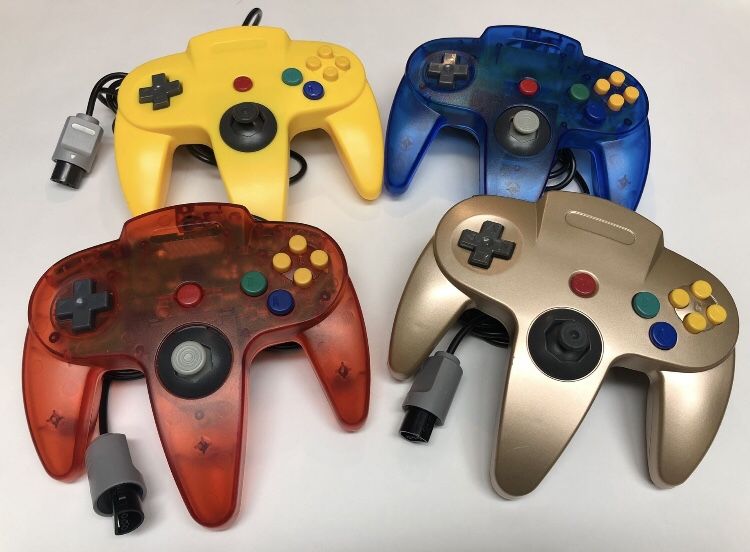 3rd Party Controllers For Nintendo 64 N64 Red, Yellow, Gold And Blue