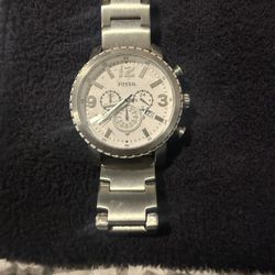 Silver Men’s Nate Fossil Watch 