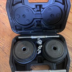Marcy 40lb adjustable Cast Iron Dumbbells 