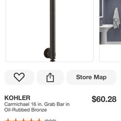 KOHLER Arsdale 16 in. Grab Bar in Oil-Rubbed Bronze