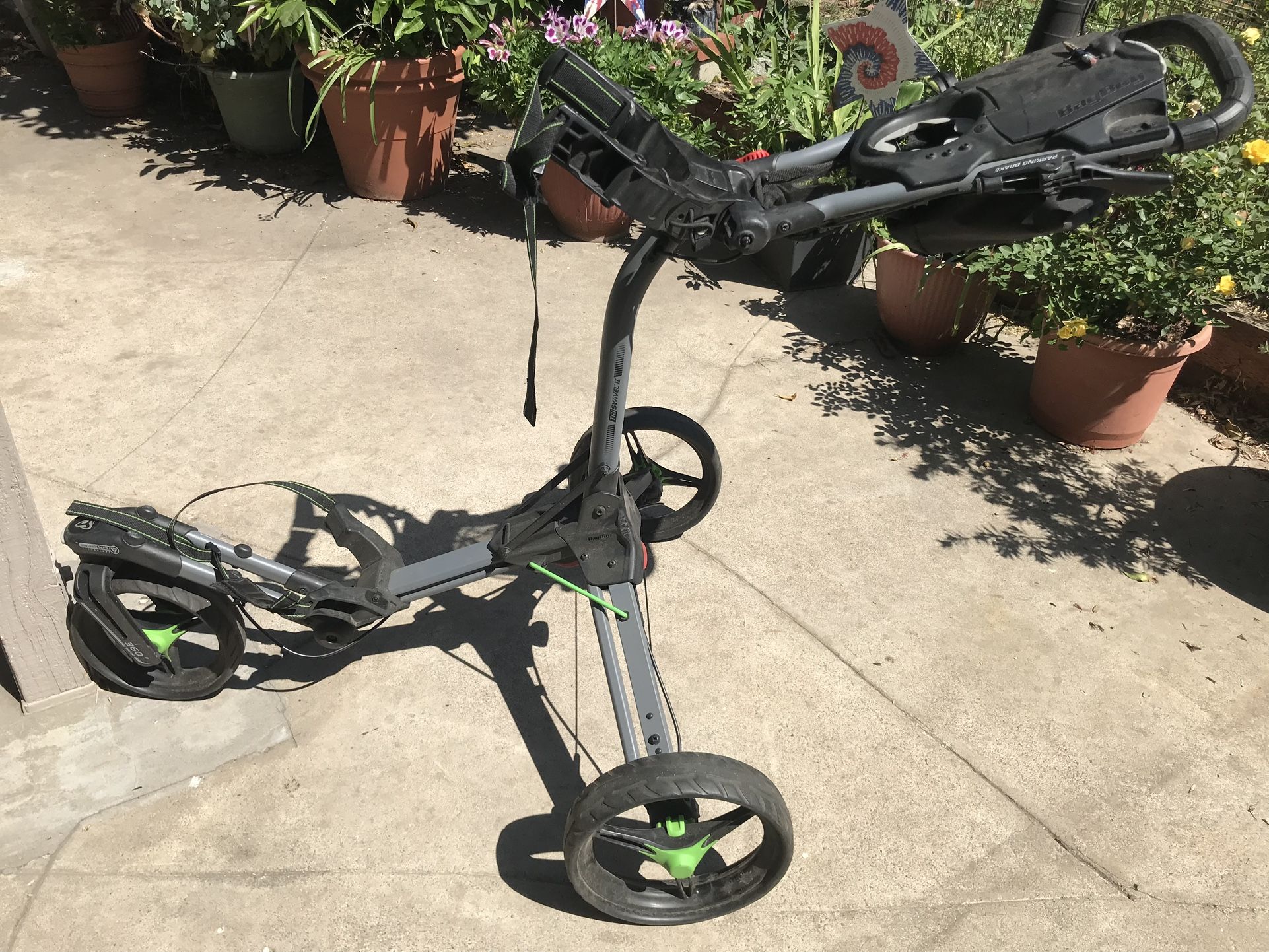 Bag Boy Tri Swivel II push golf club cart