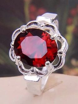 Red CZ ring size 6