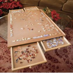 Bits and Pieces –Original Standard Wooden Jigsaw Puzzle Plateau-The Complete Puzzle Storage System