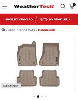 USED Weathertech Floor Liners / Mats 2009 Audi A4 - Tan
