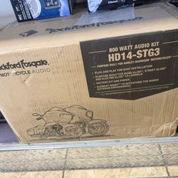 Rockford Fosgate HD14-STG2 Fairing Speakers and 800-Watt Amplifier Kit for Select 2014-2023 Harley Davidson Road Glide & Street Glide Motorcycles