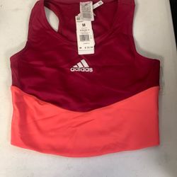 adidas Women’s Colorblock 3- Stripes Crop Top. Sz M.              Sh