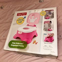 Pink Princess Stepstool Potty 