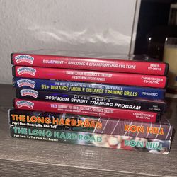 Running Media: 4 Championship Productions DVDs and Long Hard Road, Parts I and II by Ron Hill