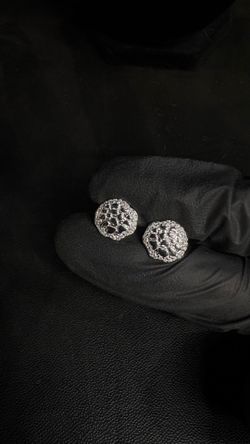 Round nugget earrings