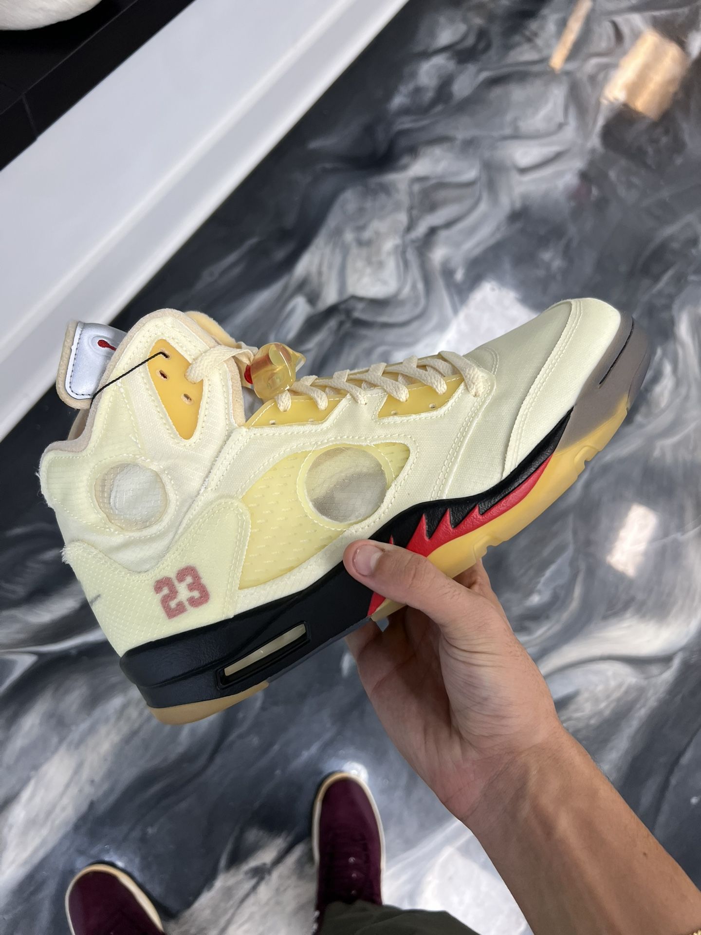 OFF-WHITE x Air Jordan 5 Retro “Sail” 