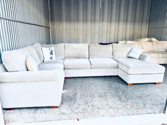 Stunning High End Robb & Stucky Modern Coastal Sectional Sofa