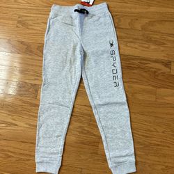 NWT Spyder Boys Fleece Jogger Gray Size M 10/12