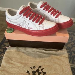 Red and White Golf Le Fleur - Golf Le Fleur Red/White - Converse Golf Le Fleur x One Star Ox 'Racing Red'