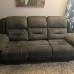 Dual-Sided Reclining Sofa & Reclining Love Seat