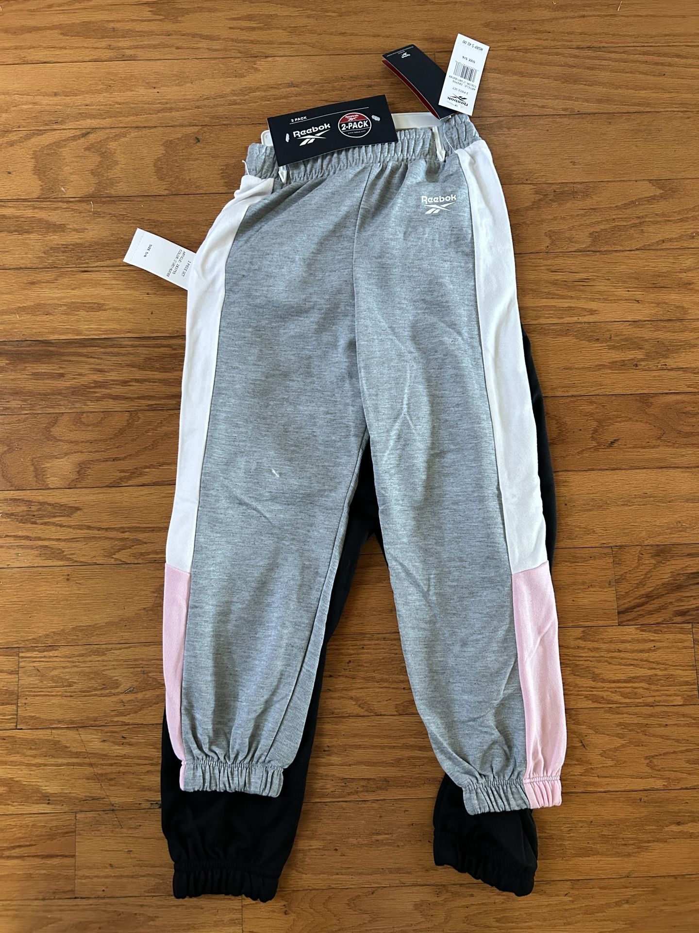 NWT Reebok girls joggers 2 pack Size 5/6