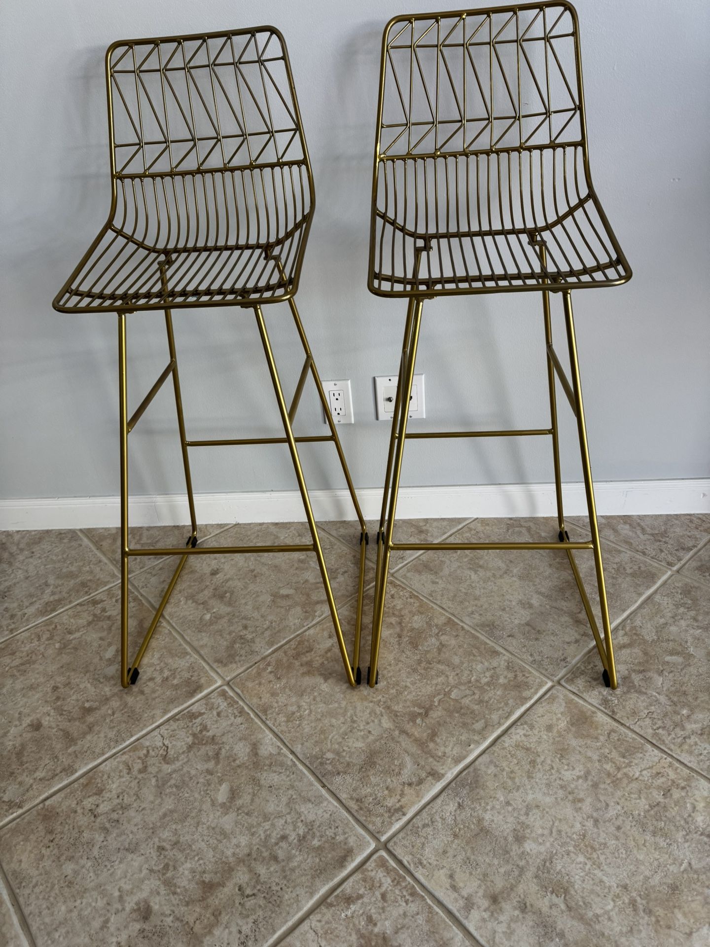 Gold Bar Stool Modern Bar Height Counter Stools Bar...