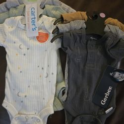 Brand new Gerber & Carter's Preemie Onesies 3-Packs - Bundle $15!