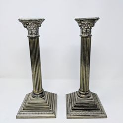 20th Century American Silver-Plated Candle Holders by Godinger