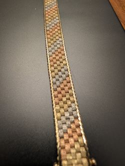 Amazing 14k gold 3-toned unisex bracelet, 23g