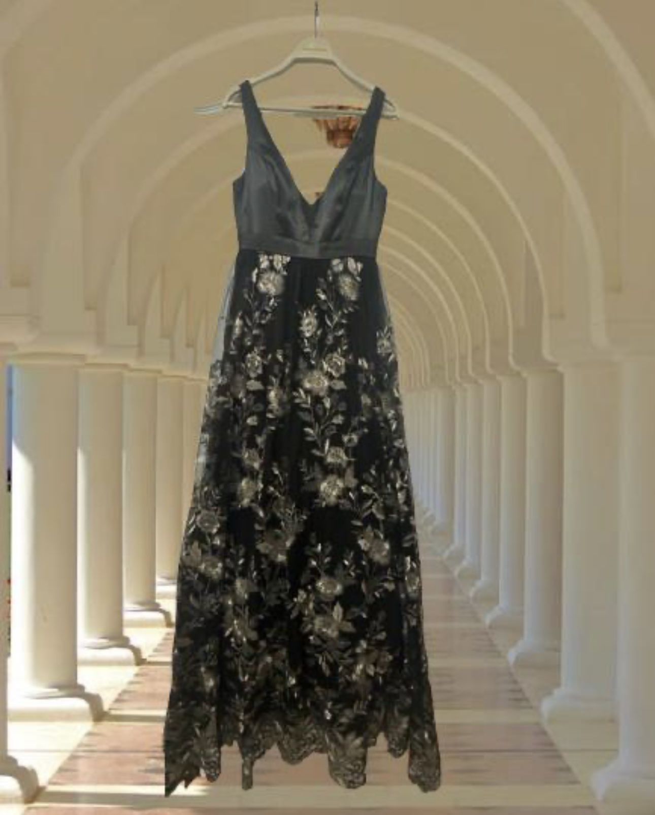 β¨ Party / Prom Dress β Long Black Gown β Junior M (Size 7) β¨