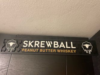 Skrewball peanut butter Whiskey bar mat