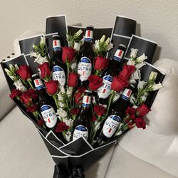Beer & rose bouquet 
