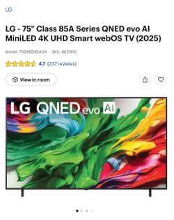 75” LG 85A QNED TV