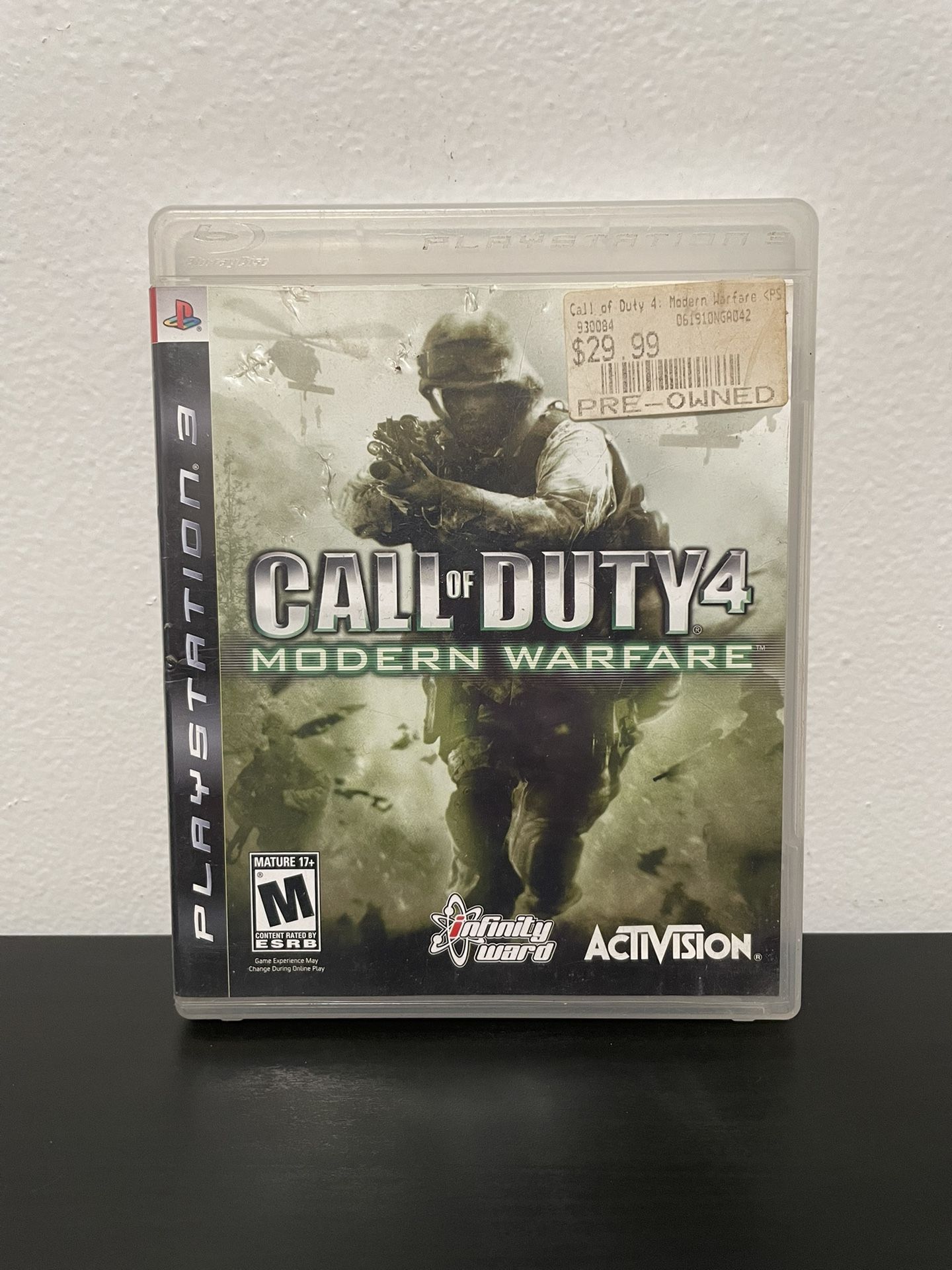 Call Of Duty 4 Modern Warfare PS3 PlayStation 3 Video Game Sony Retro 2007
