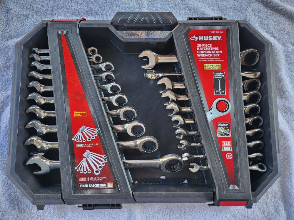 Husky 20 Piece Ratcheting Wrench Set