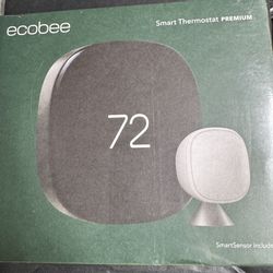 ecobee Smart Thermostat Premium with Smart Sensor and Air Quality Monitor Wifi Works with Siri, Alexa, Google Assistant