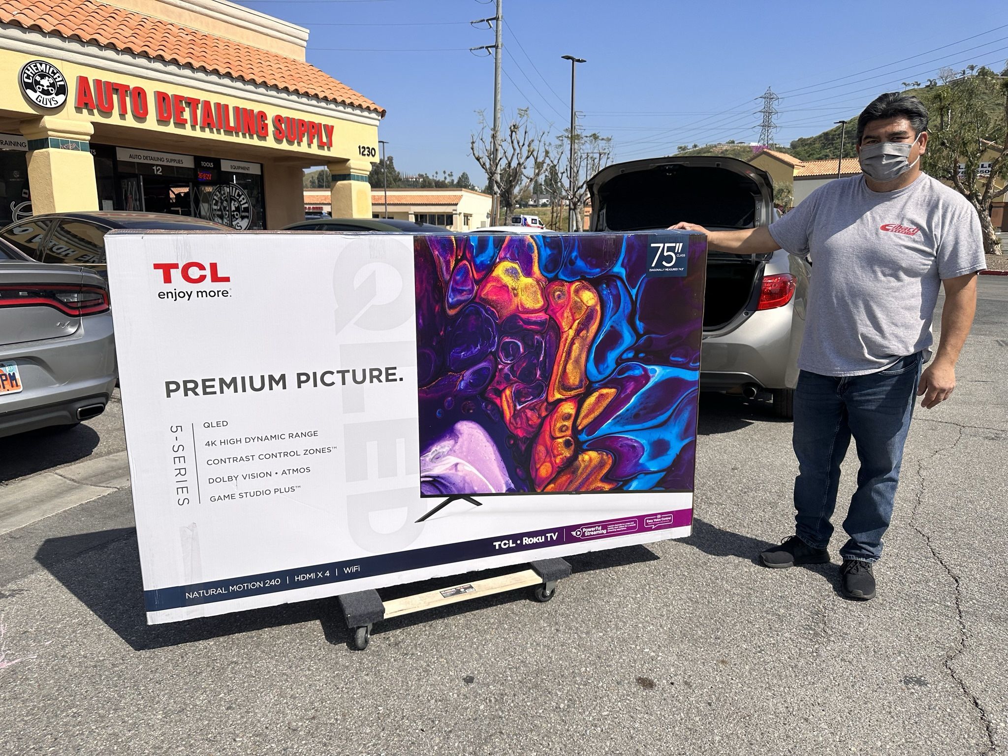 75 “ TCL Roku Smart 4K QLED HDR TV