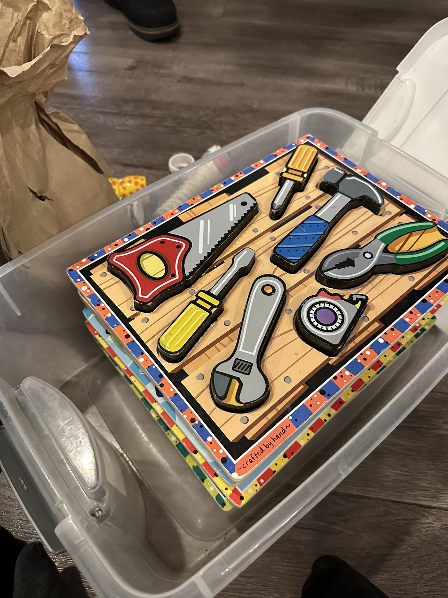 LAKESHORE WOOD PUZZLES DAYCARE PRESCHOOL 
