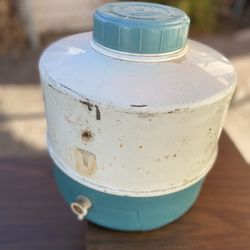 Vintage Teal Thermos Picnic Jug