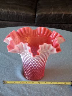 Vintage Cranberry Hobnail